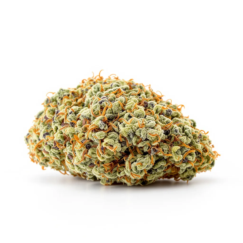 Lemon OG Kush 50% indica / 50% sativa flower with visible trichomes