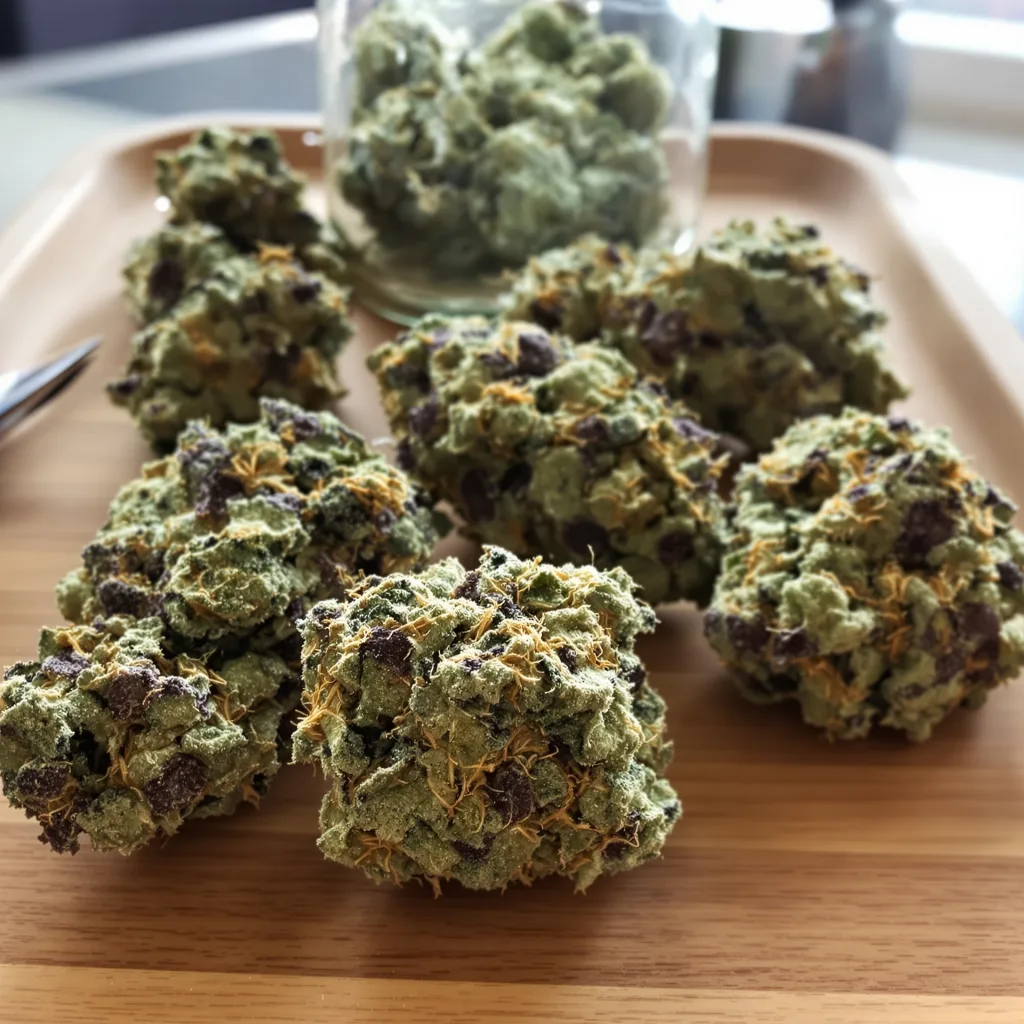 Lemon OG Kush 50% indica / 50% sativa flower with visible trichomes