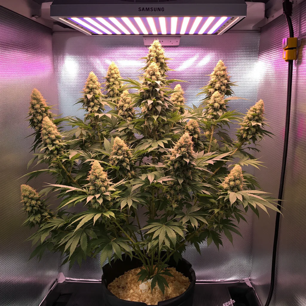 Lemon OG Kush cannabis plant in flowering stage — 120-180 cm feminised