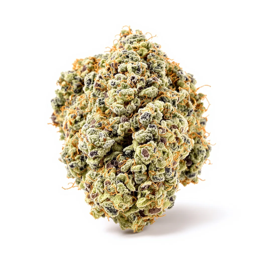Lemon Thai 60% indica / 50% sativa flower with visible trichomes