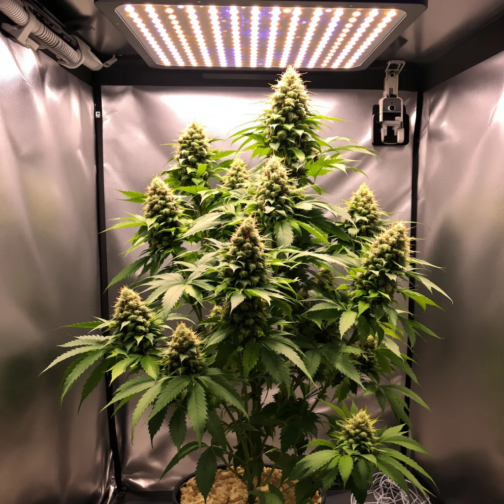 Lethal Purple cannabis plant in flowering stage — 120-180 cm feminised