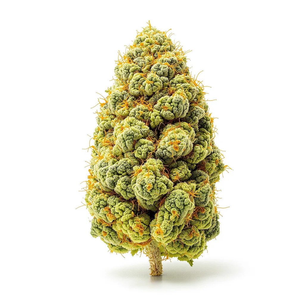 Lodi Dodi 24% indica / 76% sativa flower with visible trichomes