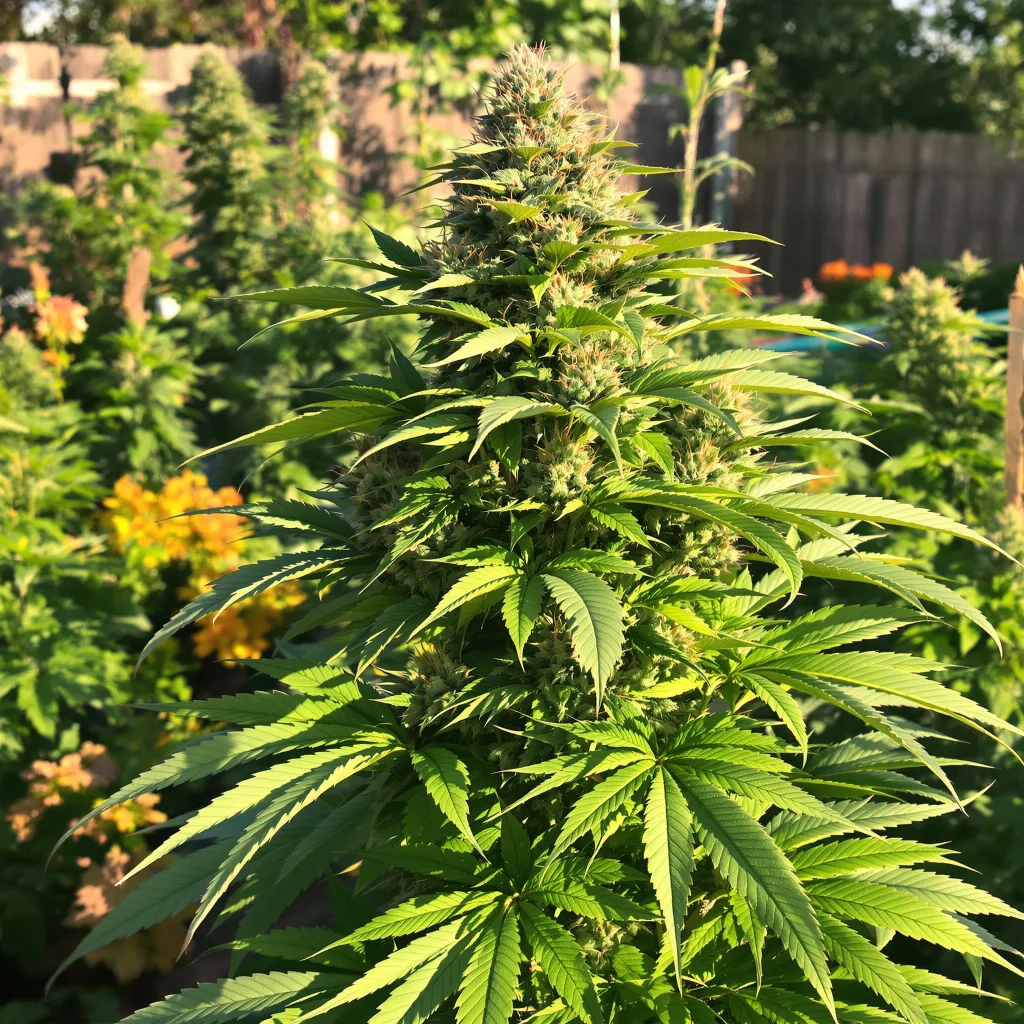 London Pound Cake 73% indica / 27% sativa flower with visible trichomes