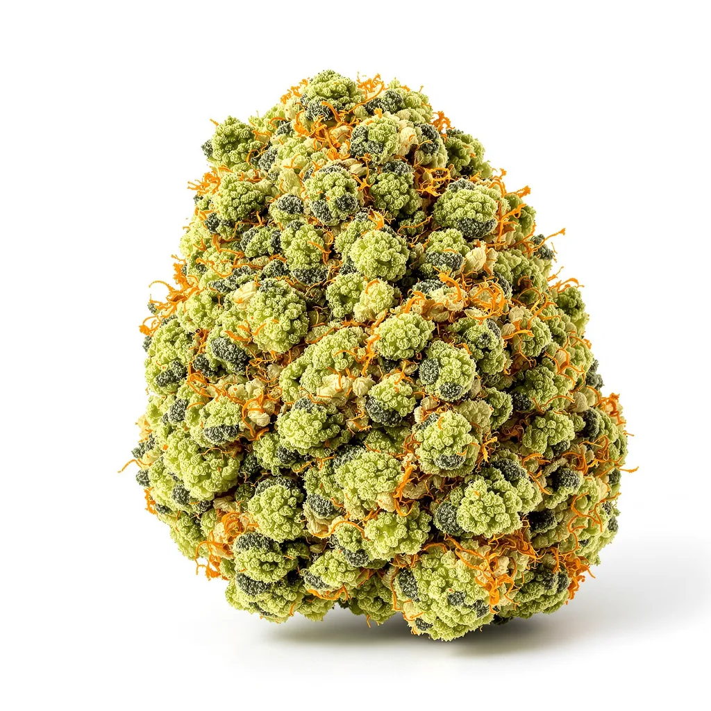 Lucid Dream 20% indica / 80% sativa flower with visible trichomes