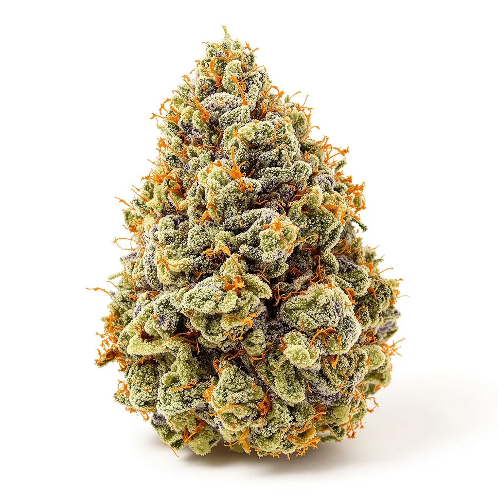 Lucky Charms 50% indica / 50% sativa flower with visible trichomes
