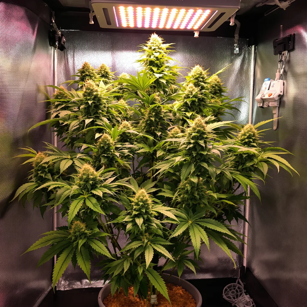 Lucky cannabis plant in flowering stage — 120-180 cm feminised
