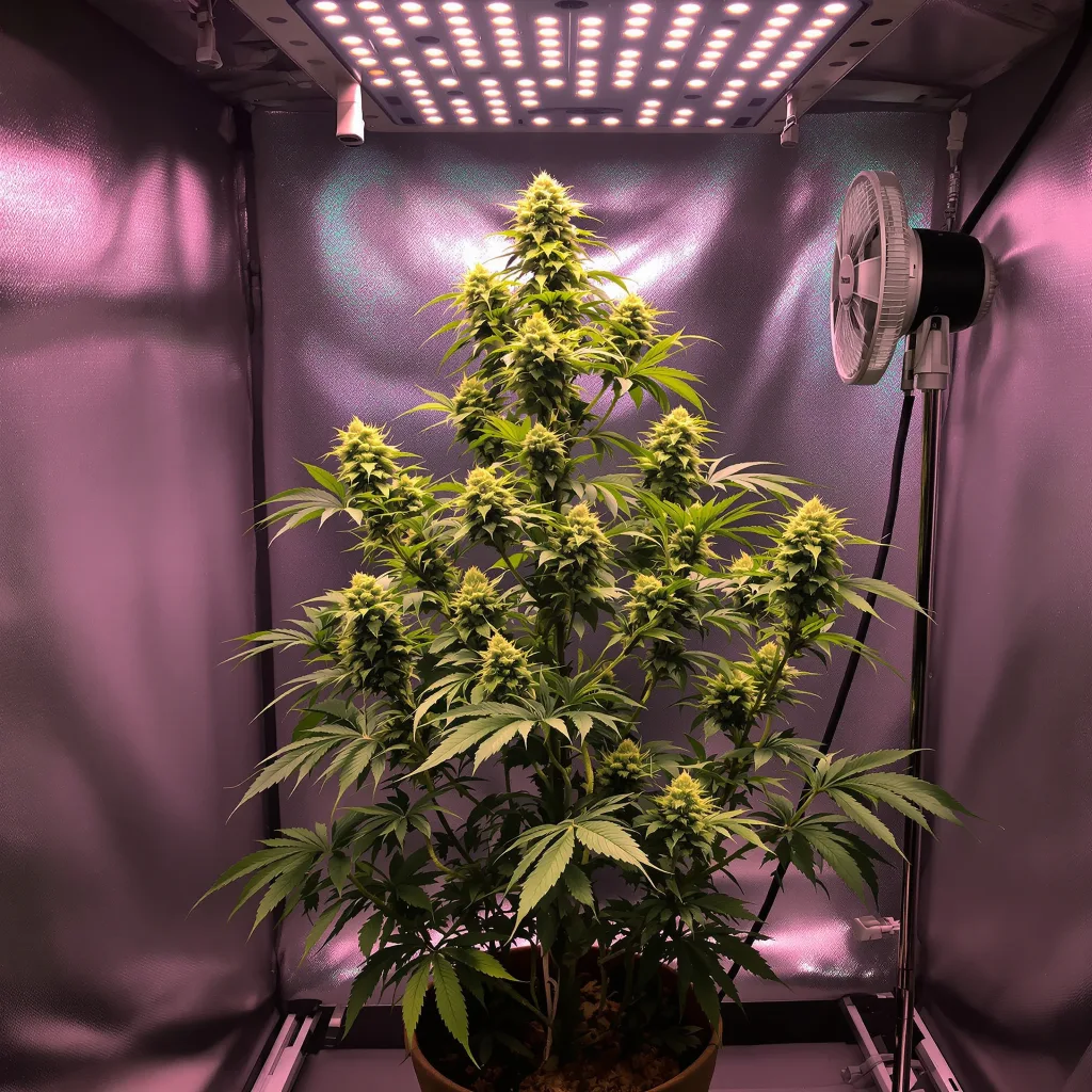 Mac 1 cannabis plant in flowering stage — 75 cm autoflower
