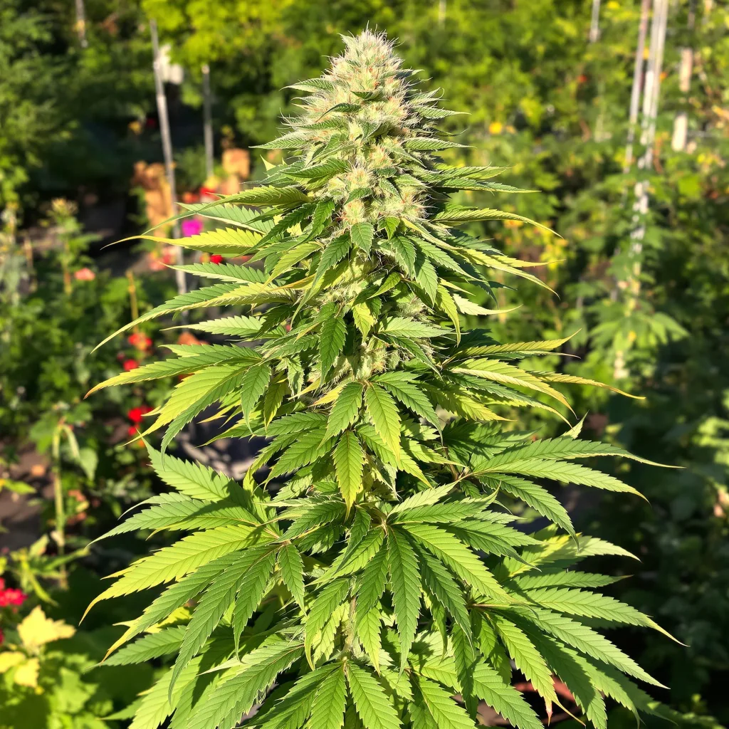 Mag Landrace 81% indica / 19% sativa flower with visible trichomes
