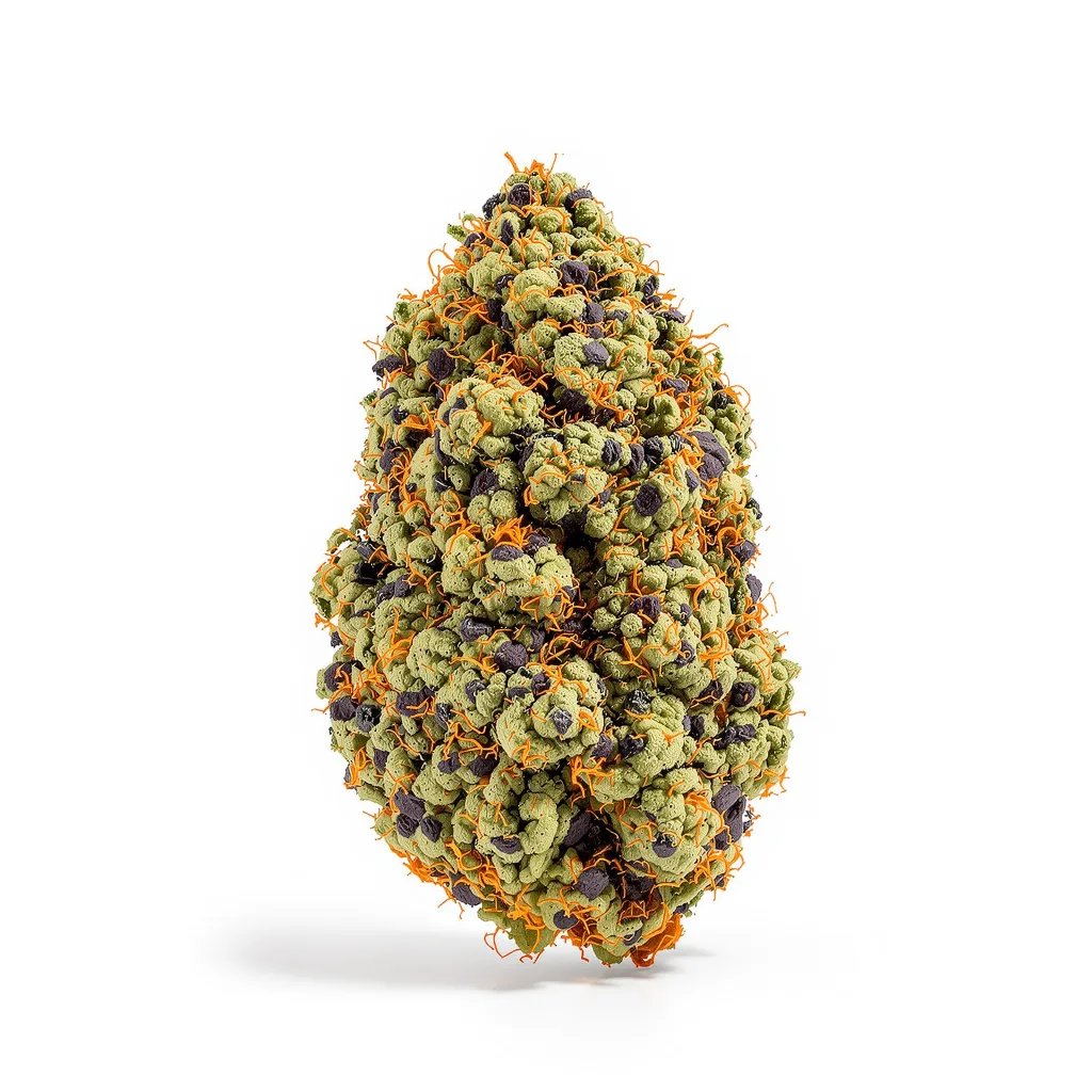 Magic Beans OG 69% indica / 31% sativa flower with visible trichomes