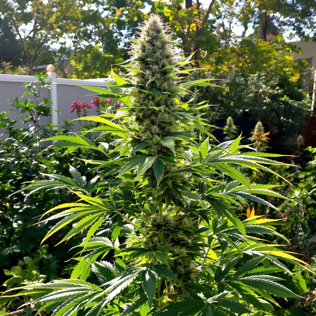 Magnum 49% indica / 51% sativa flower with visible trichomes