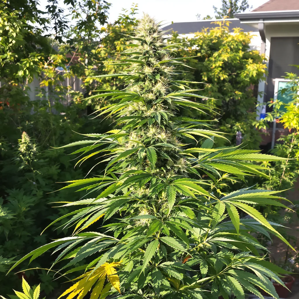 Malawi Gold 11% indica / 89% sativa flower with visible trichomes