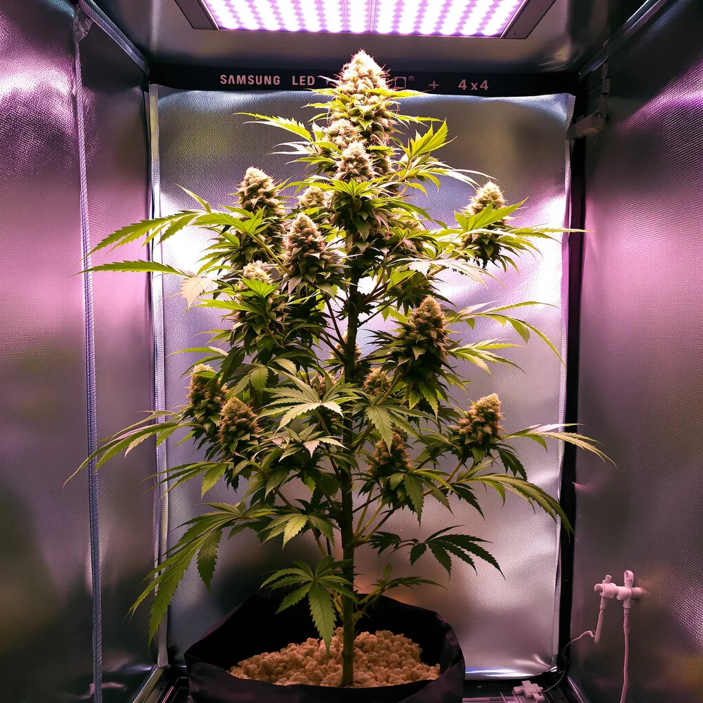 Mandarin cannabis plant in flowering stage — 60-100 cm autoflower