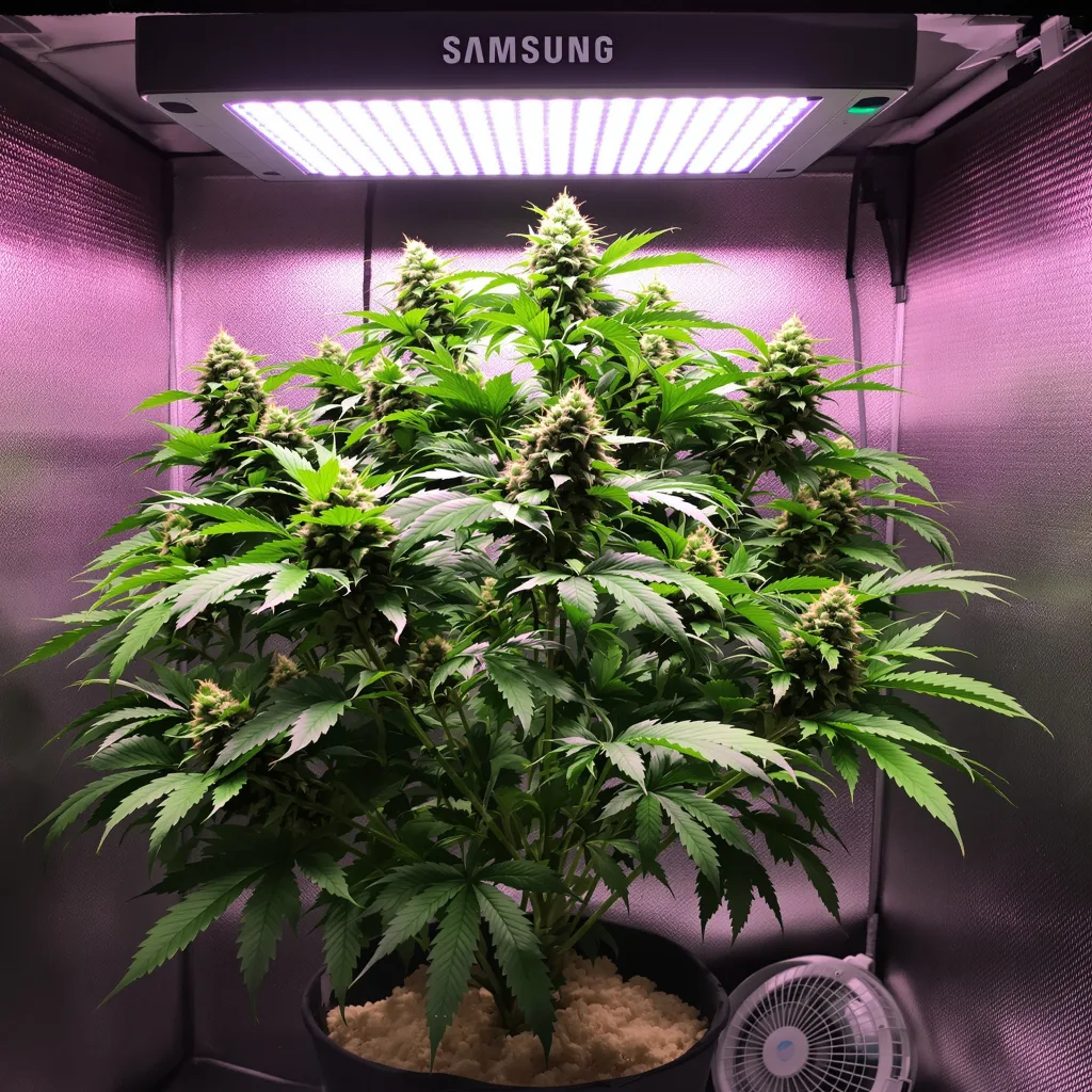 Maple Leaf cannabis plant in flowering stage — 90-130 cm feminised