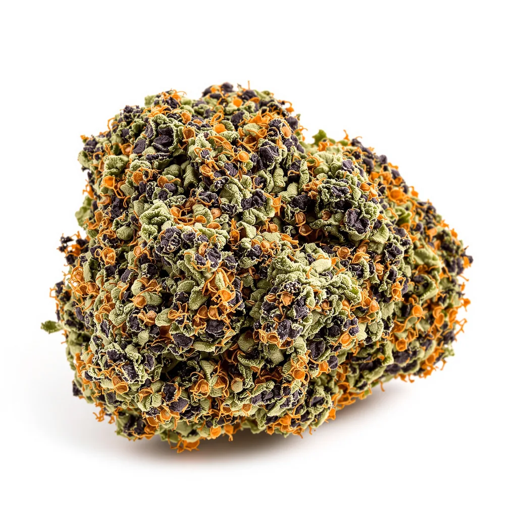 Maple Leaf 70% indica / 30% sativa flower with visible trichomes