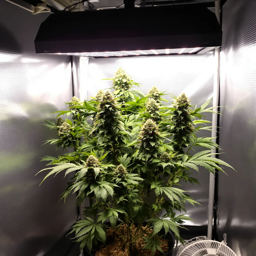 Marcosus Marshmellow cannabis plant in flowering stage — 90-130 cm feminised