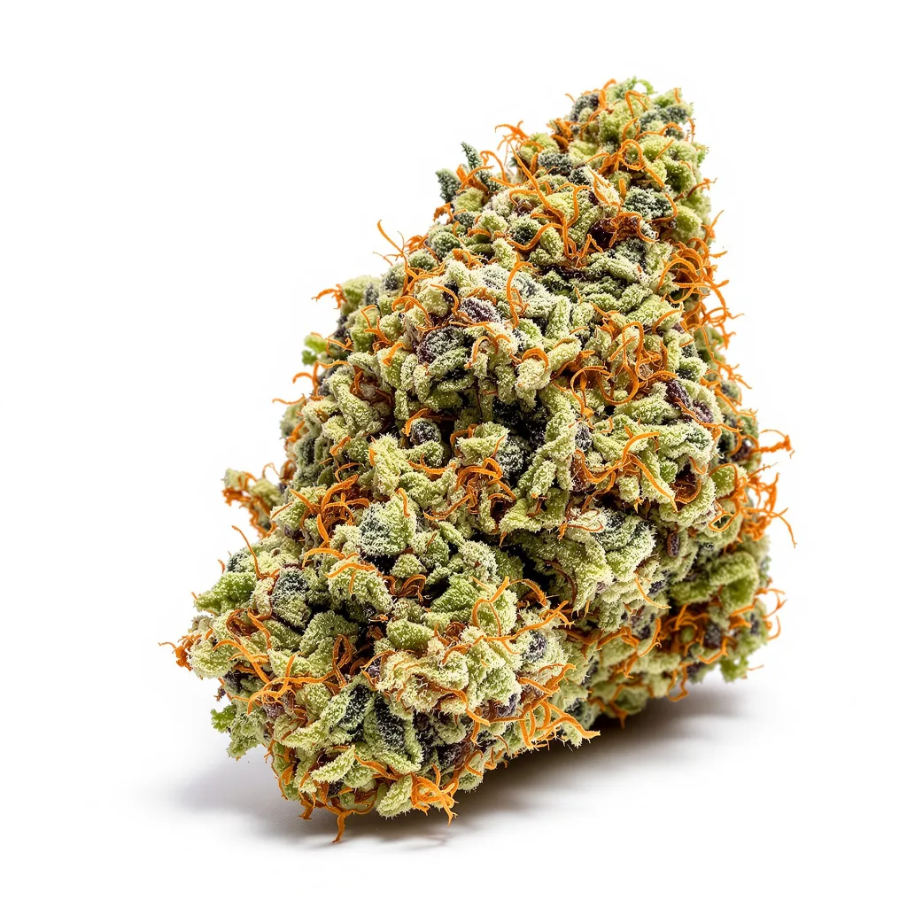 Master Jedi 40% indica / 50% sativa flower with visible trichomes