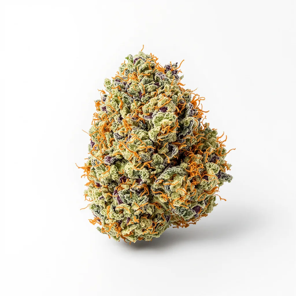 Maui Haole 55% indica / 45% sativa flower with visible trichomes