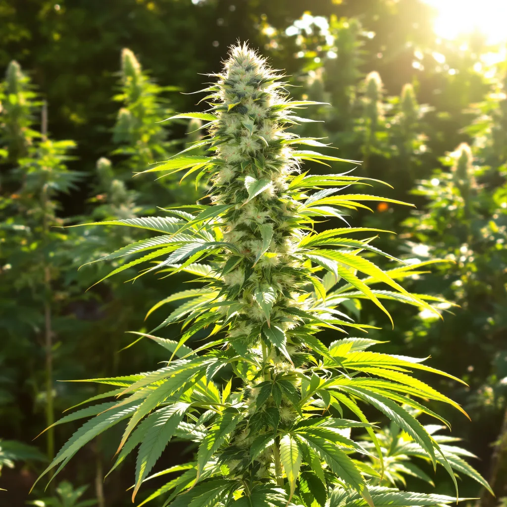 Maui Wowie 20% indica / 80% sativa flower with visible trichomes