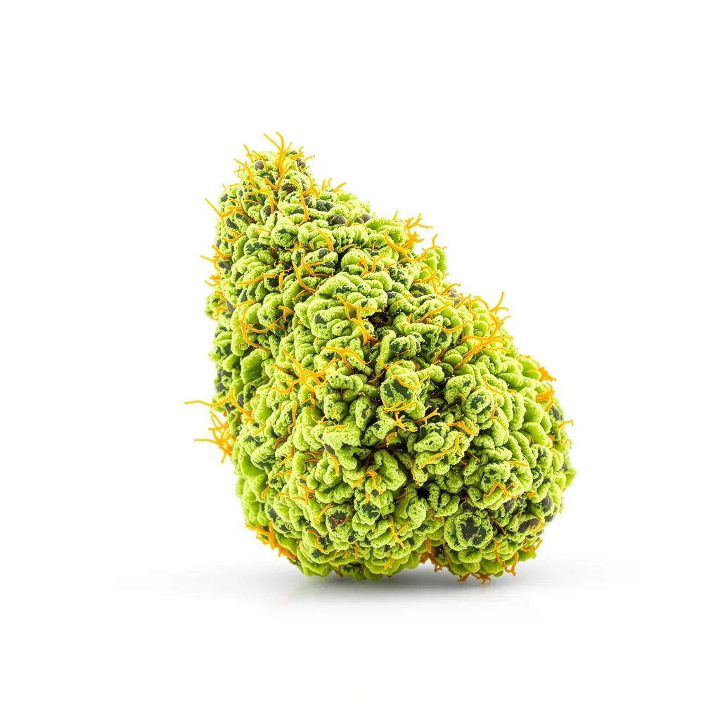 Maui Wowie 20% indica / 80% sativa flower with visible trichomes