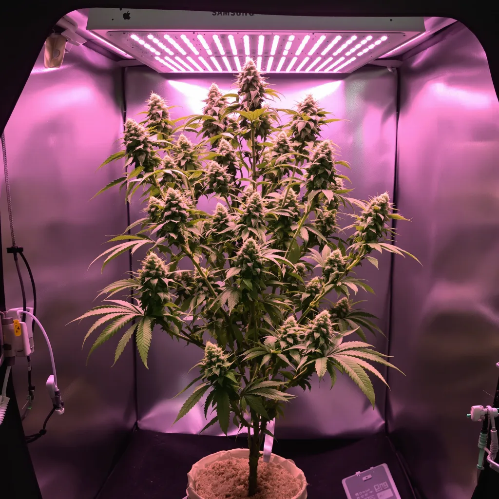 Mazar x Blueberry cannabis plant in flowering stage — 60-100 cm autoflower