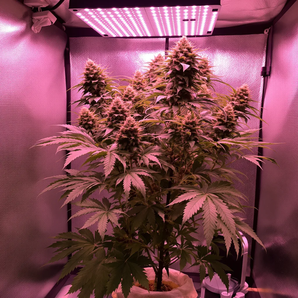 Mazar x Blueberry cannabis plant in flowering stage — 1.2 m feminised