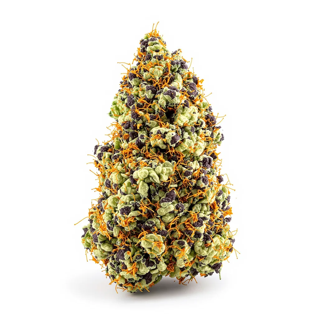 Medicine Man 80% indica / 20% sativa flower with visible trichomes