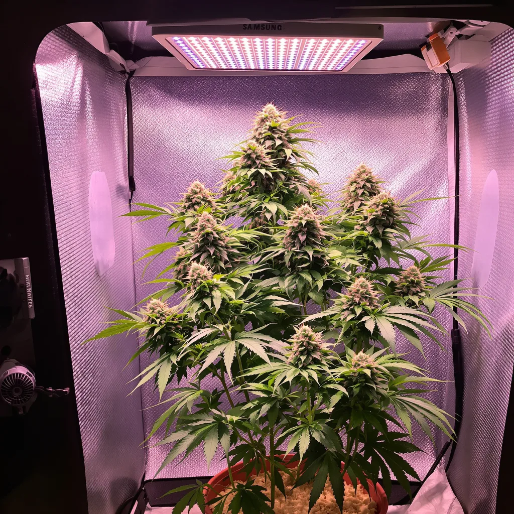 Mendo Breath cannabis plant in flowering stage — 60-100 cm autoflower