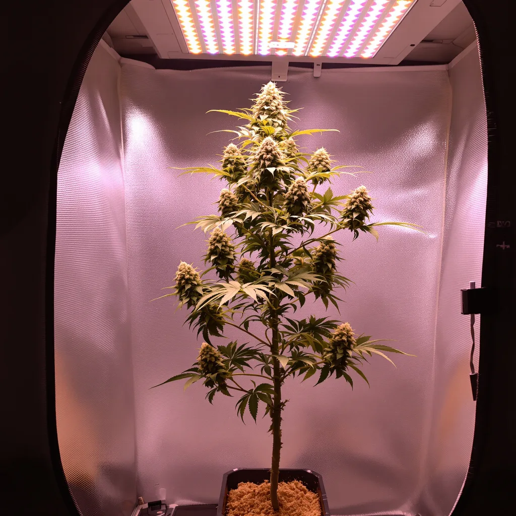 Mendocino Purps cannabis plant in flowering stage — 120-180 cm feminised