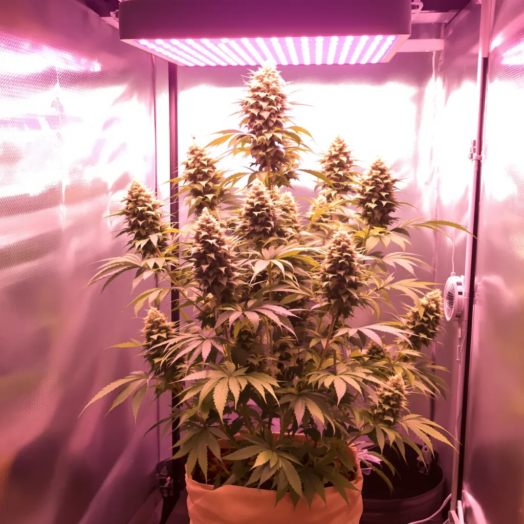 Merlot OG cannabis plant in flowering stage — 120-180 cm feminised