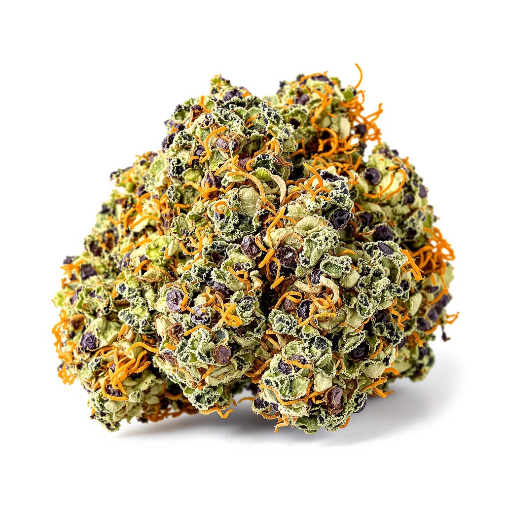 Mint Chocolate 87% indica / 13% sativa flower with visible trichomes