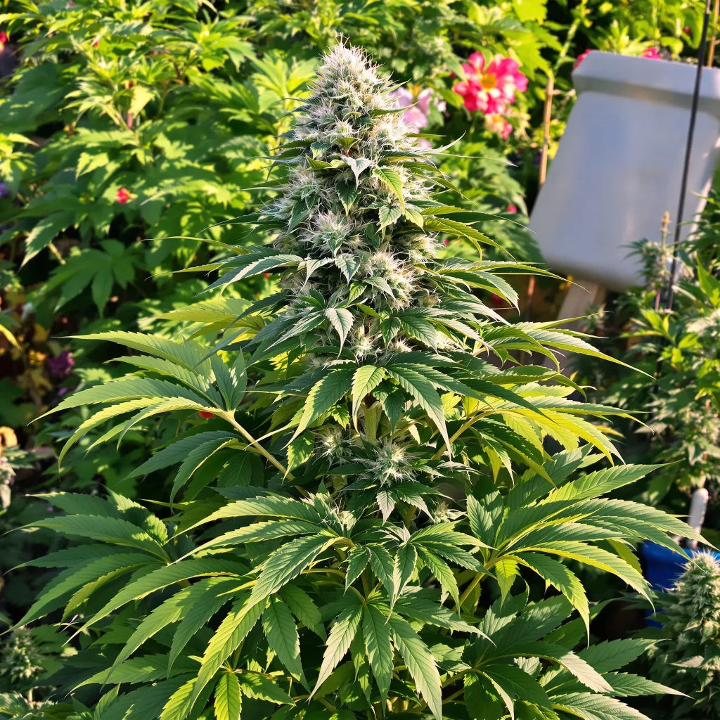 Molokai Frost 82% indica / 18% sativa flower with visible trichomes