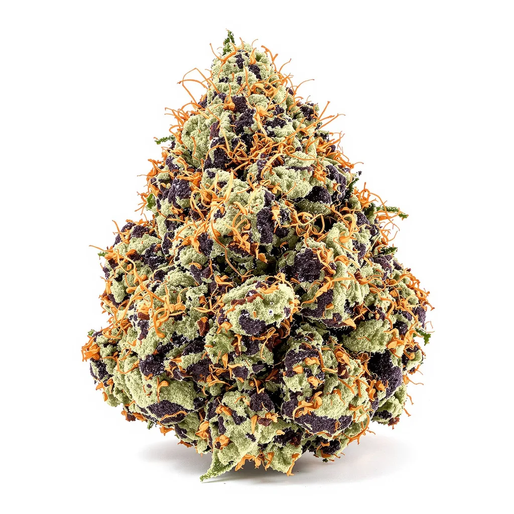Money Maker 87% indica / 13% sativa flower with visible trichomes