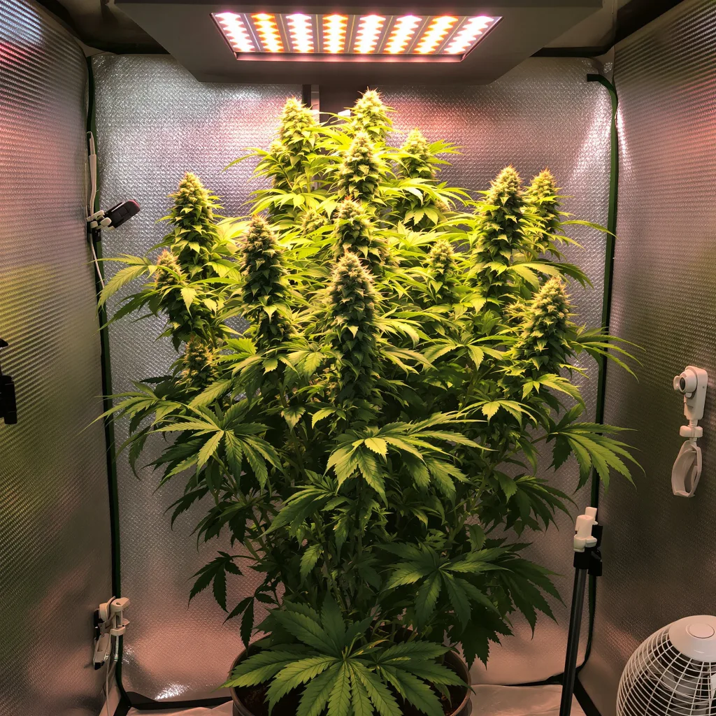 Mother’s Helper cannabis plant in flowering stage — 120-180 cm feminised