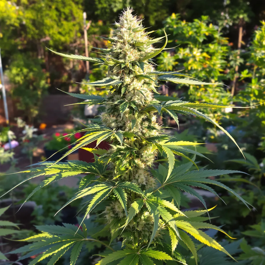 Mother’s Helper 49% indica / 51% sativa flower with visible trichomes