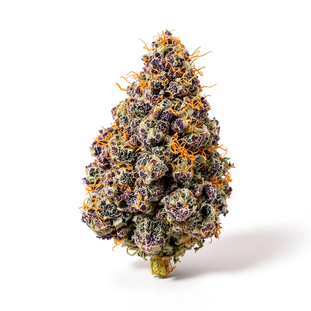 Mr. Nice 68% indica / 32% sativa flower with visible trichomes