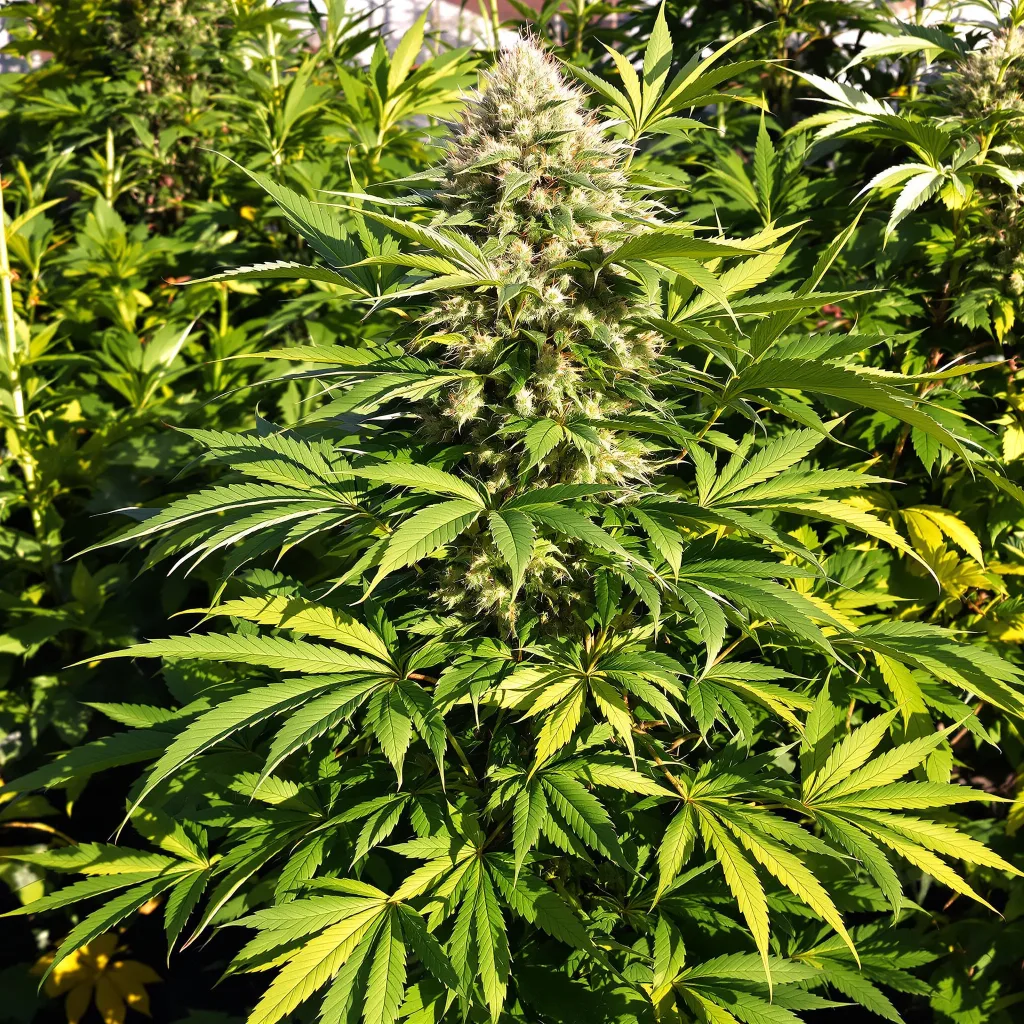 Night Terror OG 75% indica / 25% sativa flower with visible trichomes