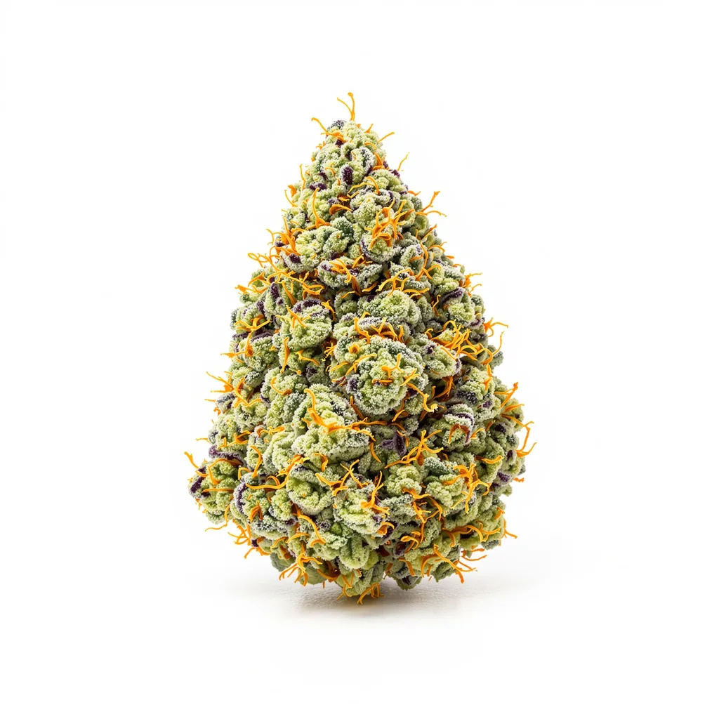 Nordle 60% indica / 40% sativa flower with visible trichomes