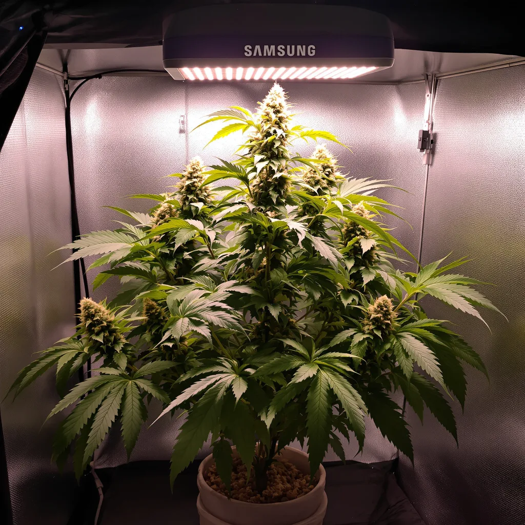 North American cannabis plant in flowering stage — 90-130 cm feminised