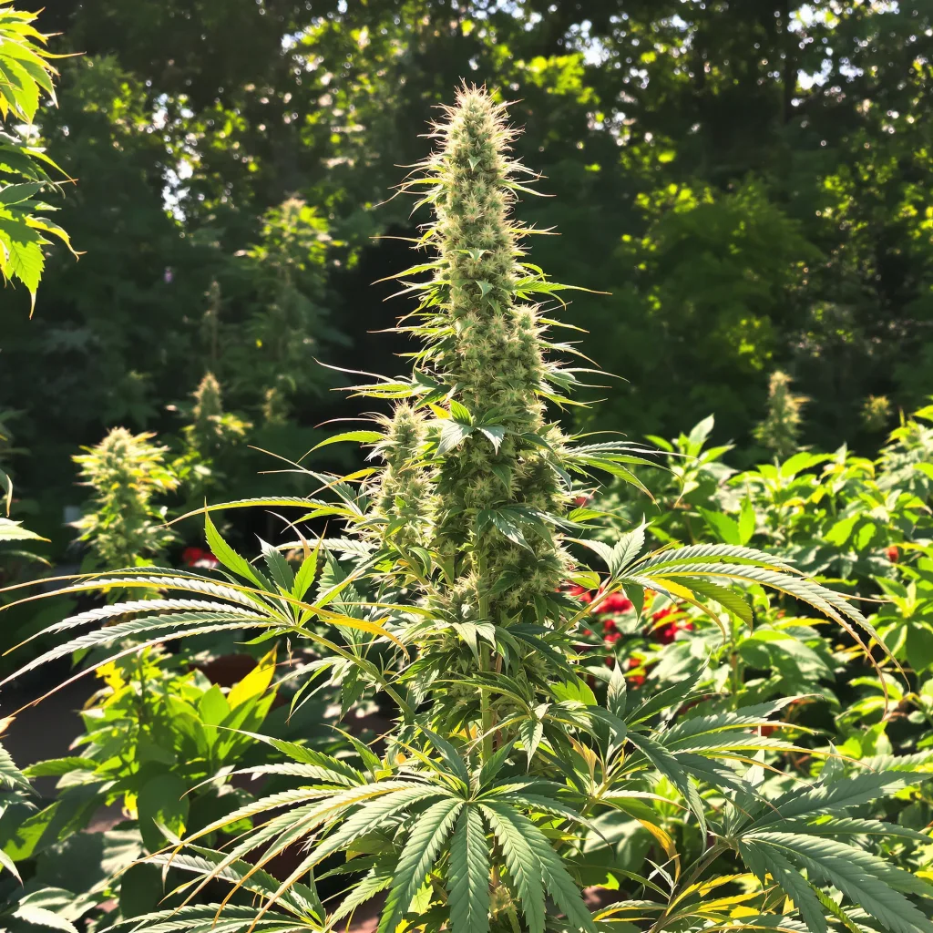 Northern Cream 64% indica / 36% sativa flower with visible trichomes