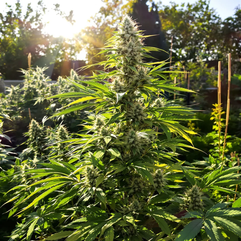 Northern Cream 64% indica / 36% sativa flower with visible trichomes