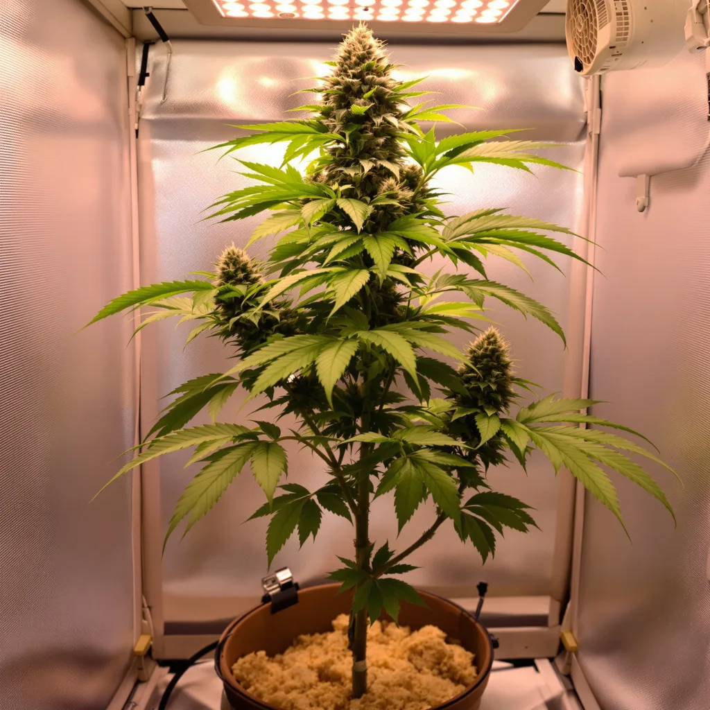 Northern Lights cannabis plant in flowering stage — 80-120 cm autoflower