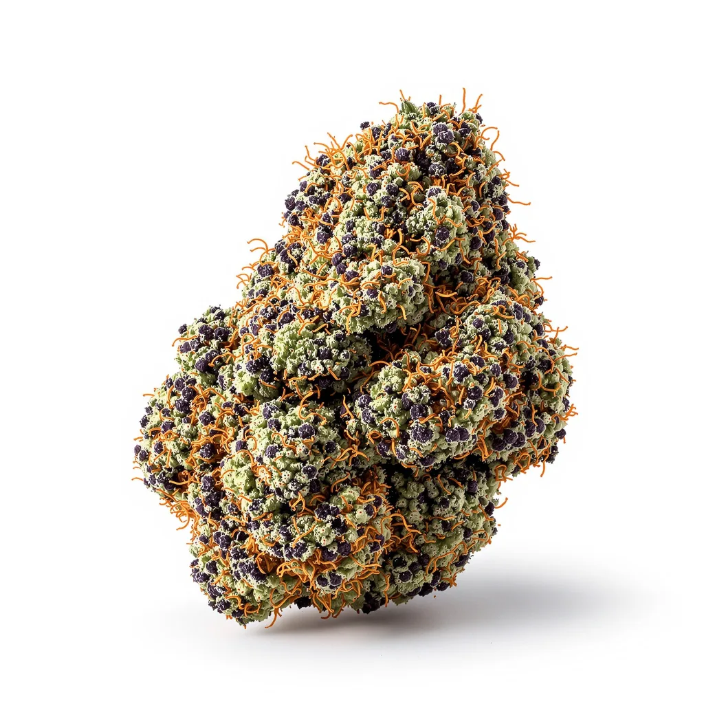 Northern Lights 81% indica / 19% sativa flower with visible trichomes