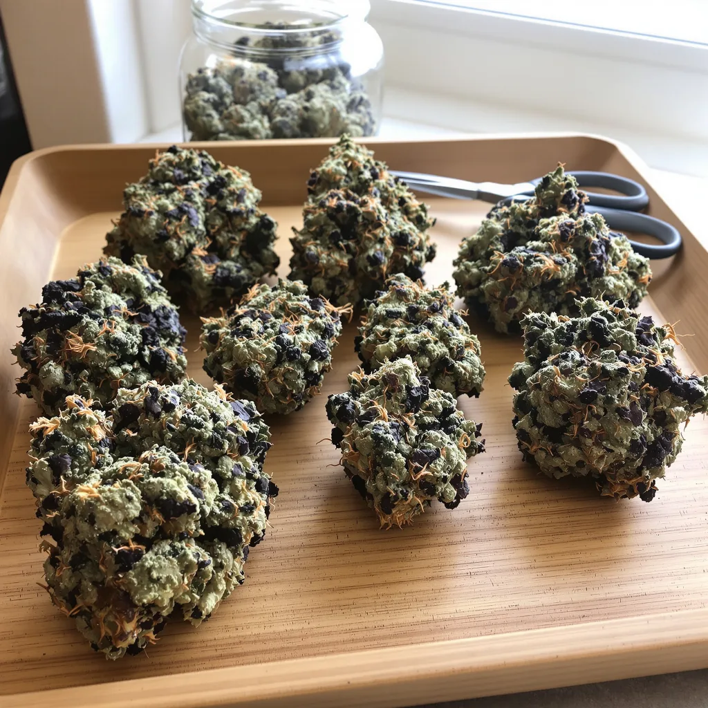 Northern Lights 81% indica / 19% sativa flower with visible trichomes