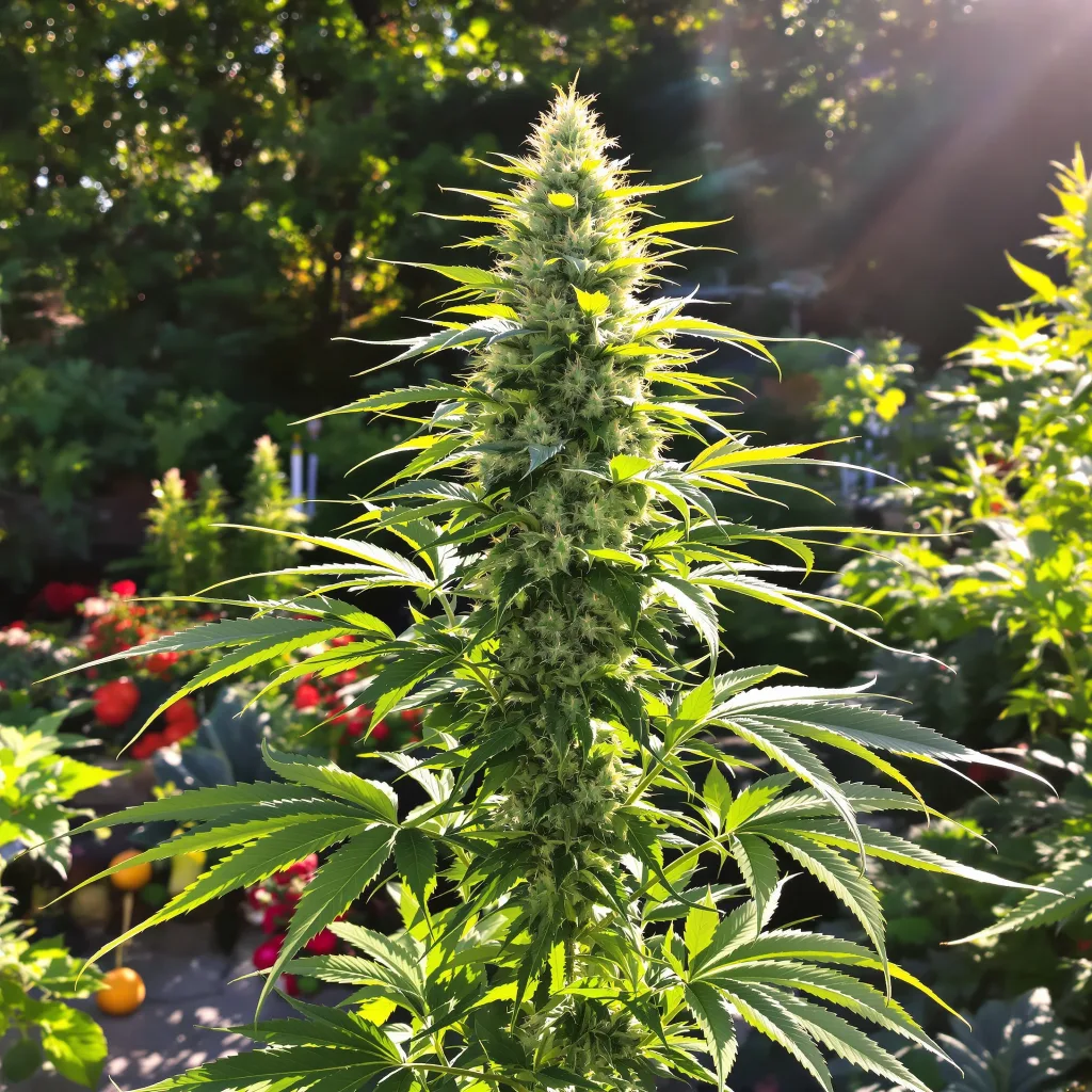 Northern Lights x Skunk 63% indica / 37% sativa flower with visible trichomes