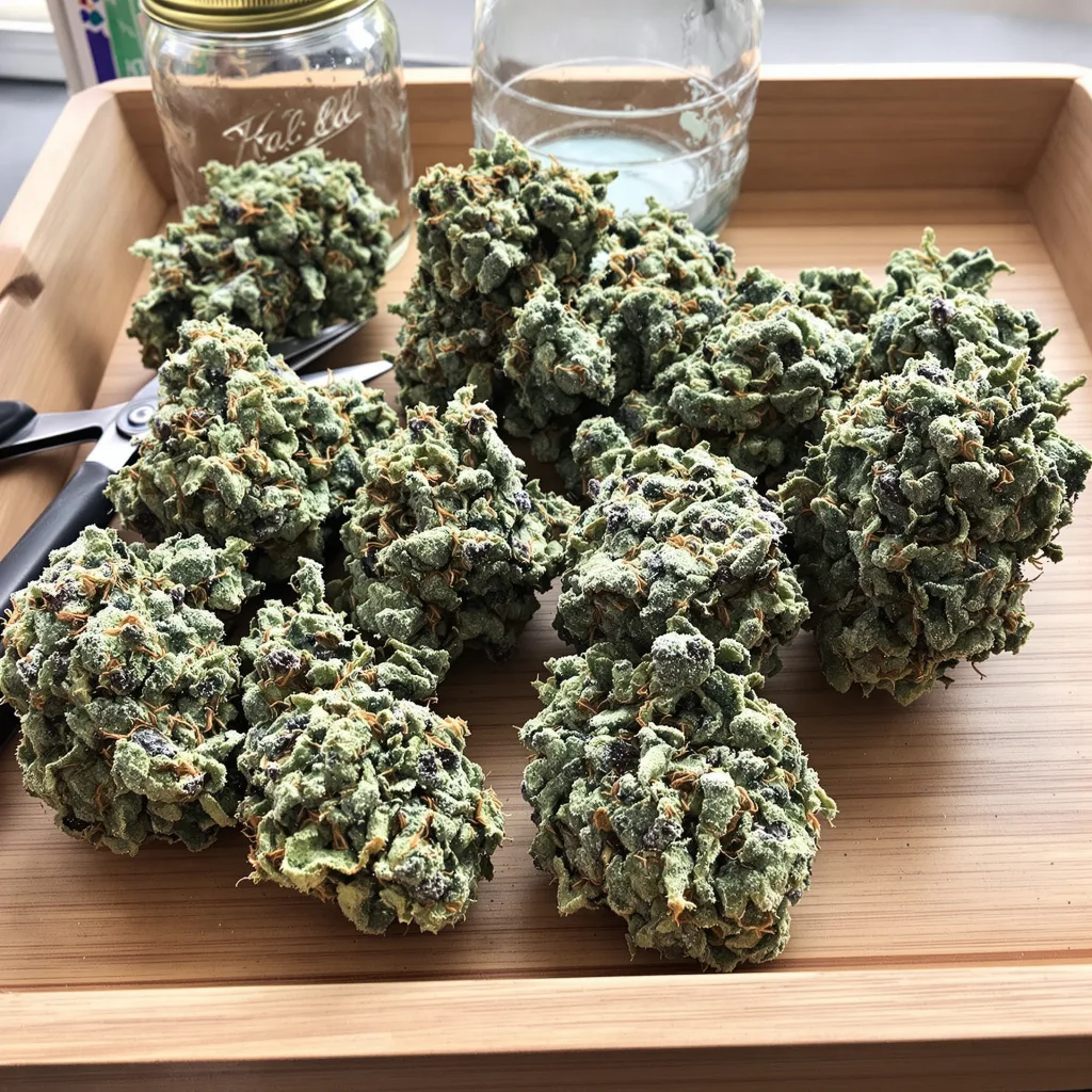NYC Diesel 40% indica / 60% sativa flower with visible trichomes