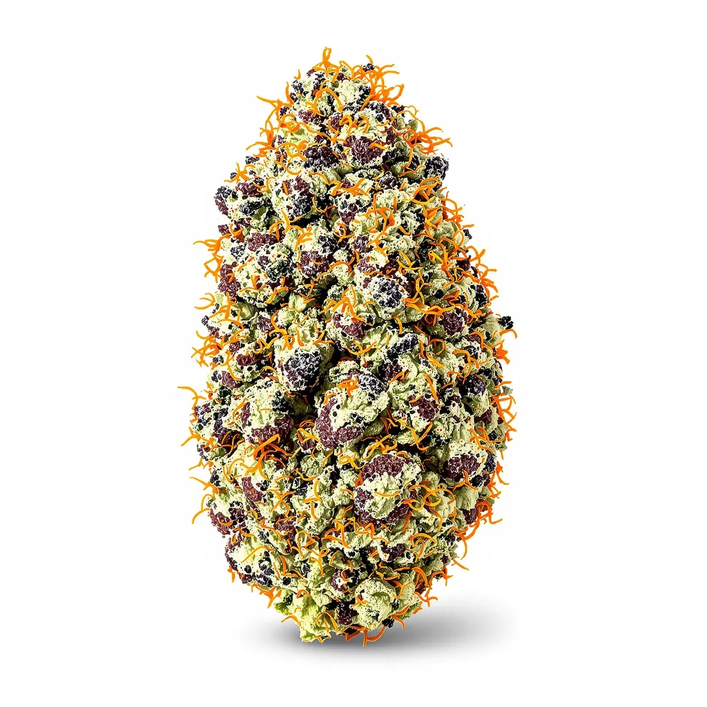 Obama Kush 74% indica / 26% sativa flower with visible trichomes