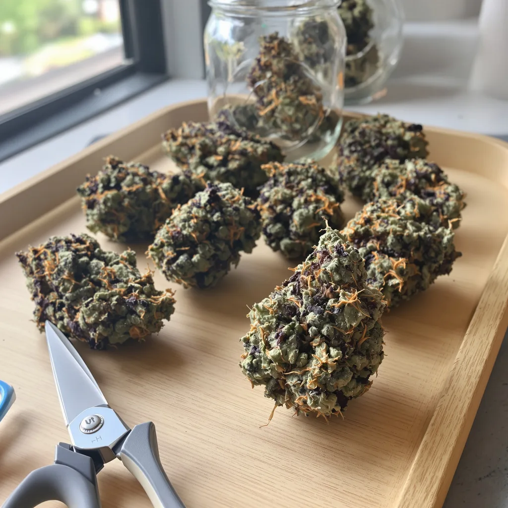 Obama Kush 74% indica / 26% sativa flower with visible trichomes