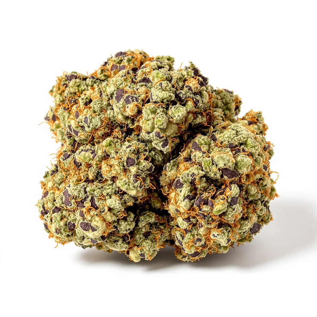 OG's Pearl 73% indica / 27% sativa flower with visible trichomes