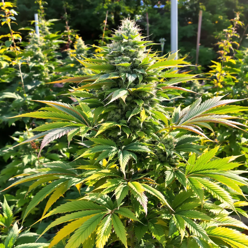 OG’s Pearl 73% indica / 27% sativa flower with visible trichomes