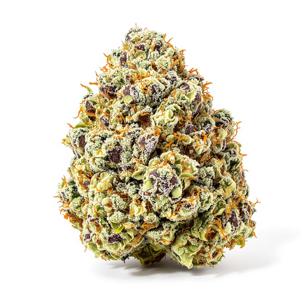 Orange Haze 40% indica / 60% sativa flower with visible trichomes